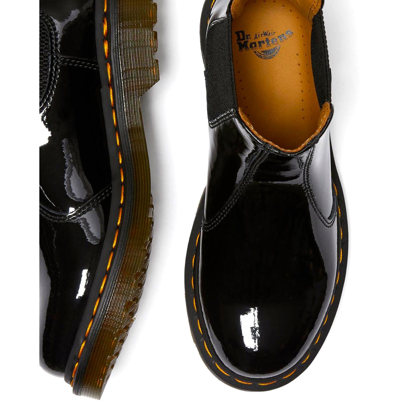 doc martens patent chelsea boots