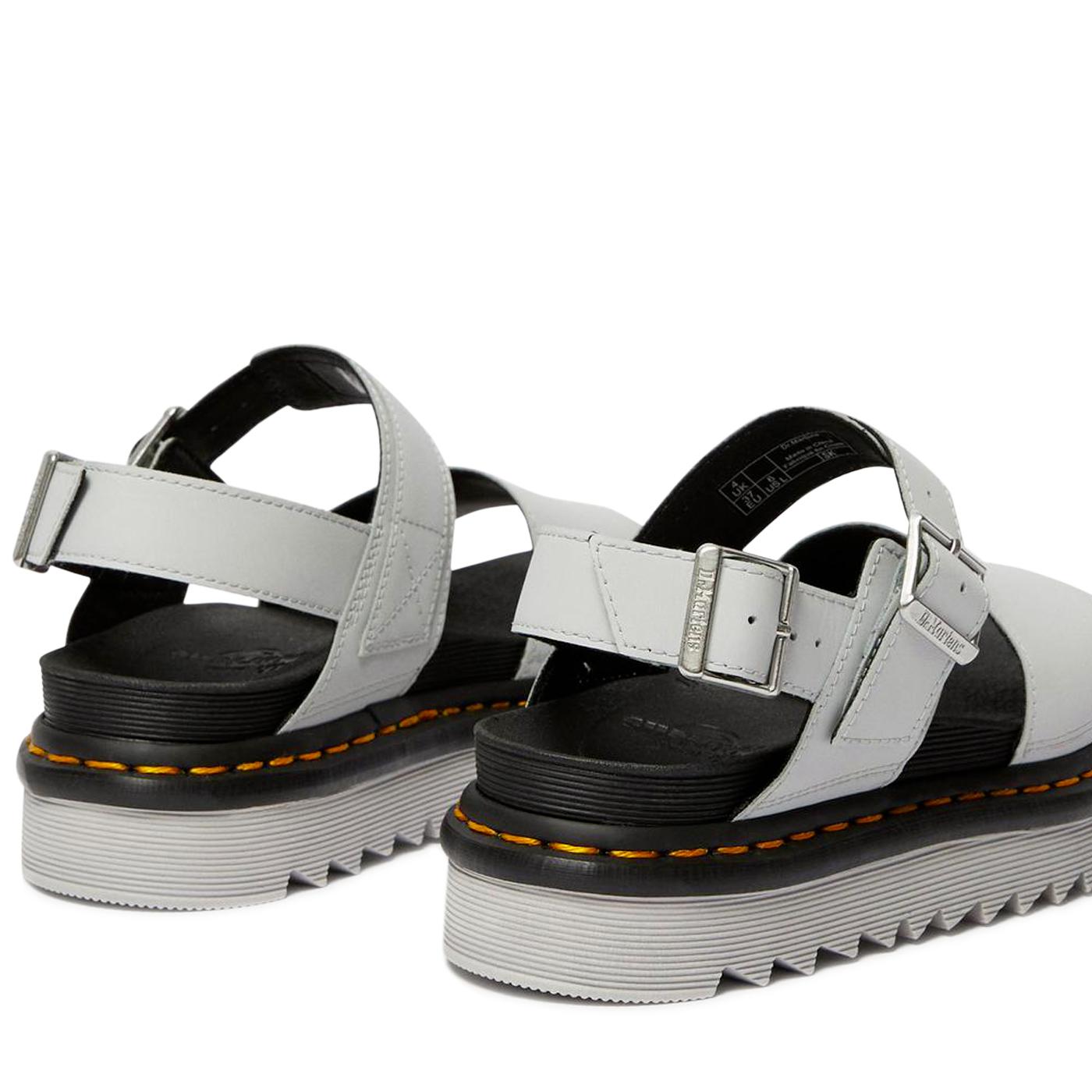 DR MARTENS Voss Women's Hydro Leather Sandals in Grey