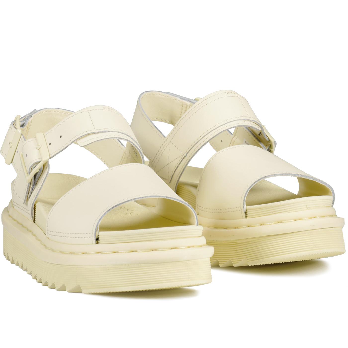 DR MARTENS Voss Mono Hydro Leather Sandals in Toile Cream