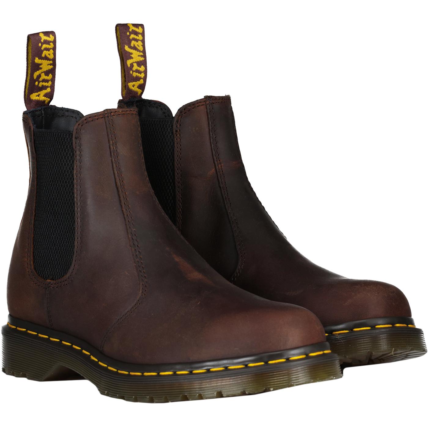 2976 Wax Full Grain Dr Martens Mod Chelsea Boots in Brown
