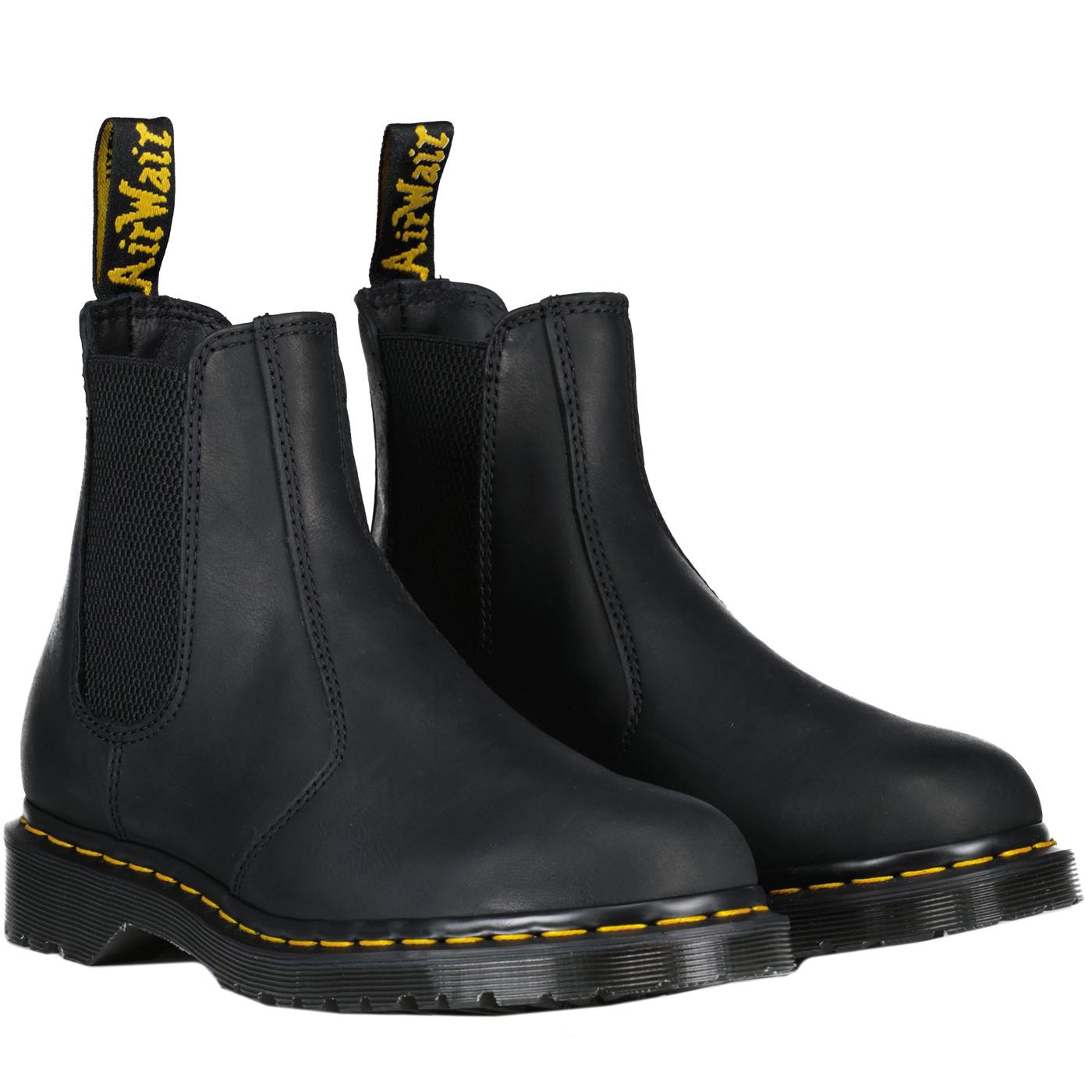2976 Waxed Full Grain Dr Martens Mod Chelsea Boots in Black