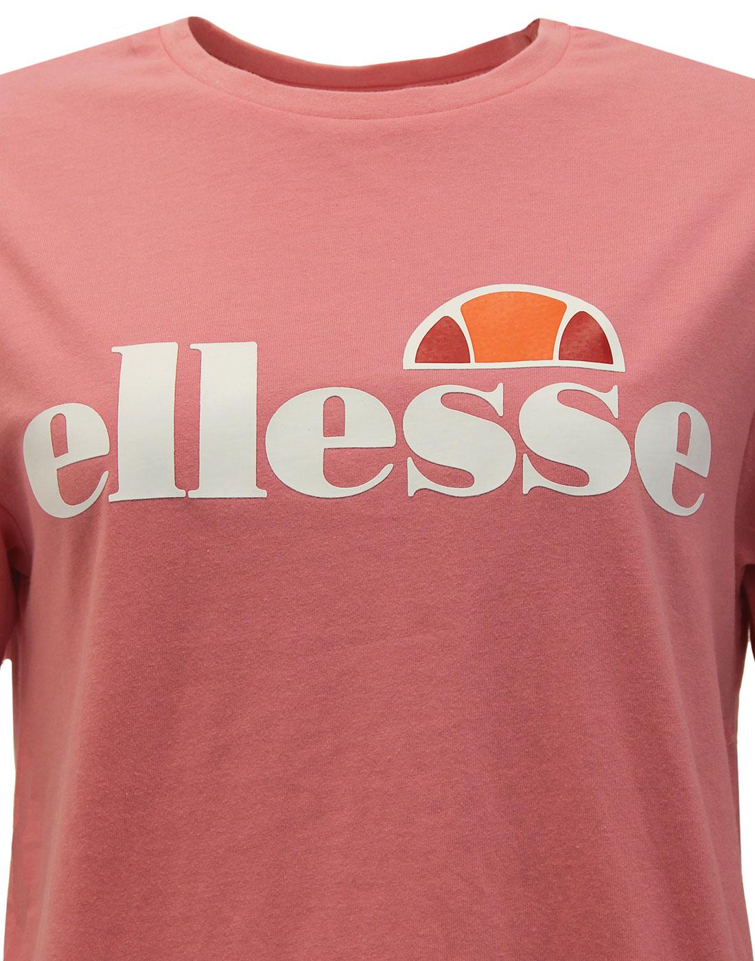 ELLESSE Albany Women's Retro 80s Boyfriend Fit T-Shirt Soft Pink