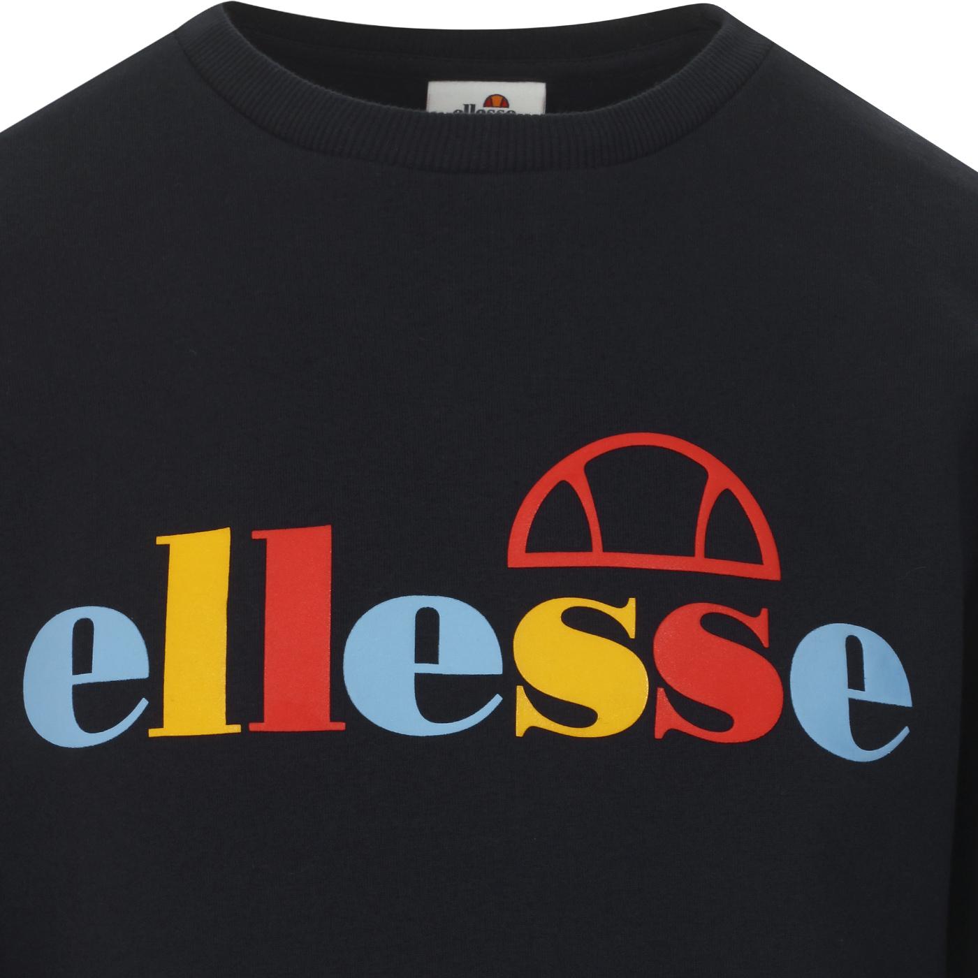 ELLESSE Bivara Retro 90s Pop Signature Sweatshirt in Navy