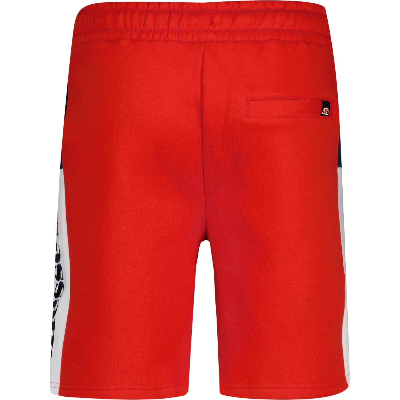 ELLESSE Sports Bratani Retro Track Shorts in Red Navy White