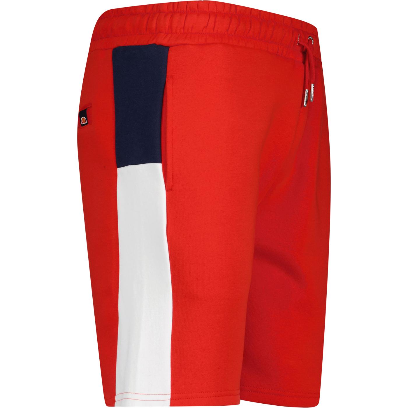 ELLESSE Sports Bratani Retro Track Shorts in Red Navy White