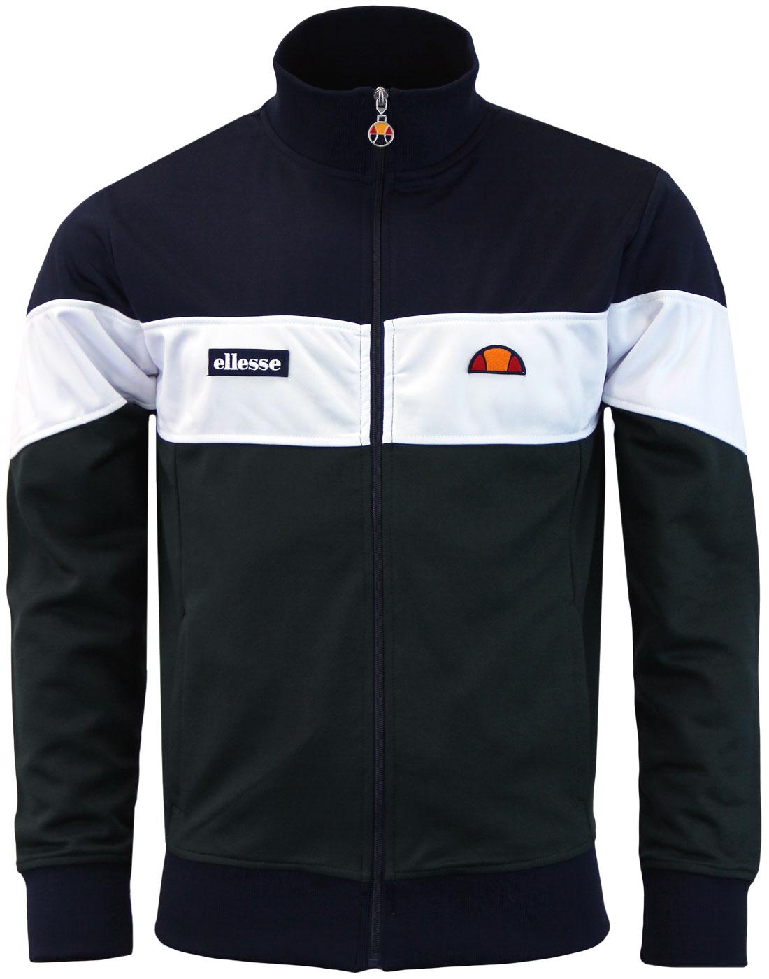 ELLESSE Caprini Men's Retro 1980s Panel Track Jacket Blue/Green