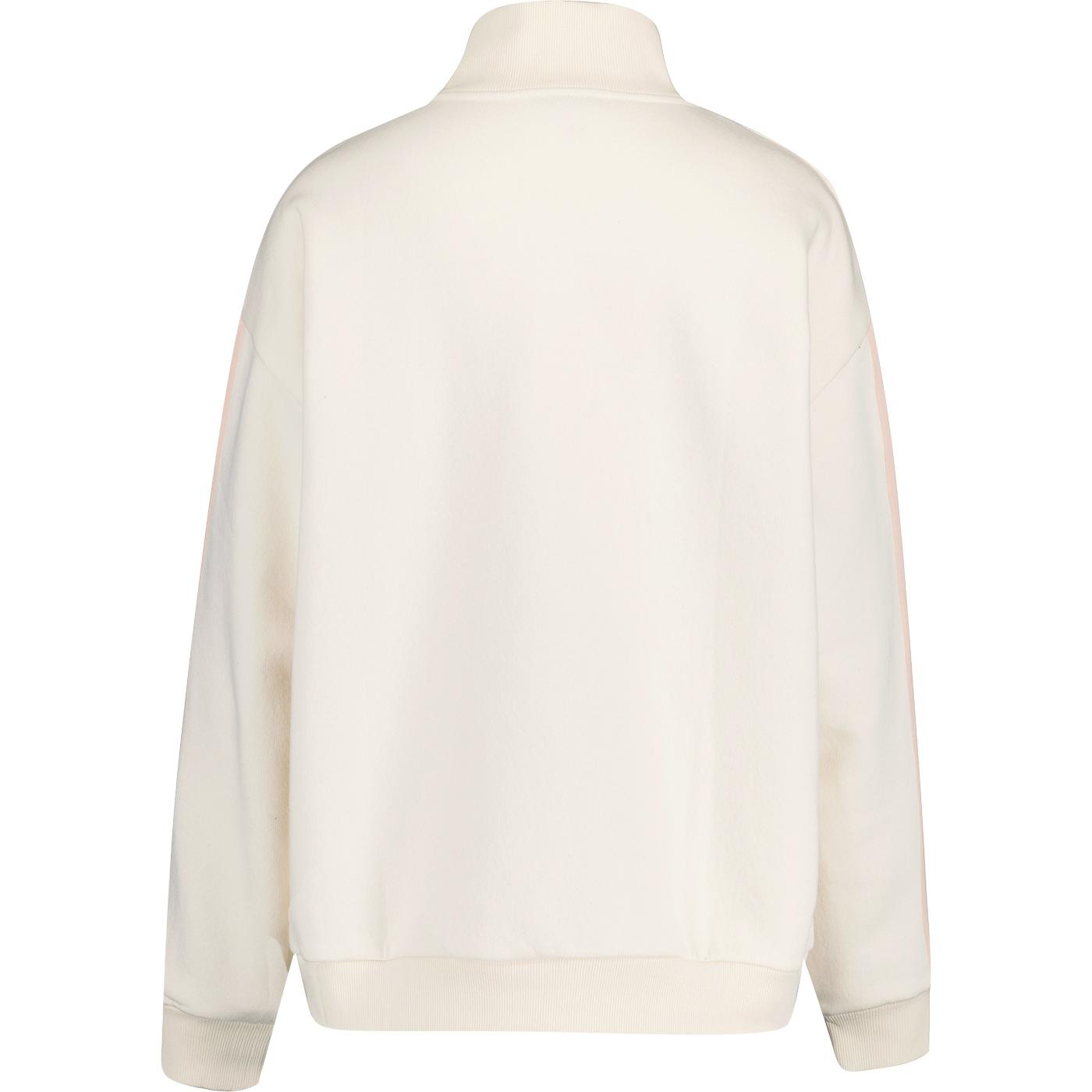 Ellesse Filippa Retro 80s 1/2 Zip Track Top in Off White