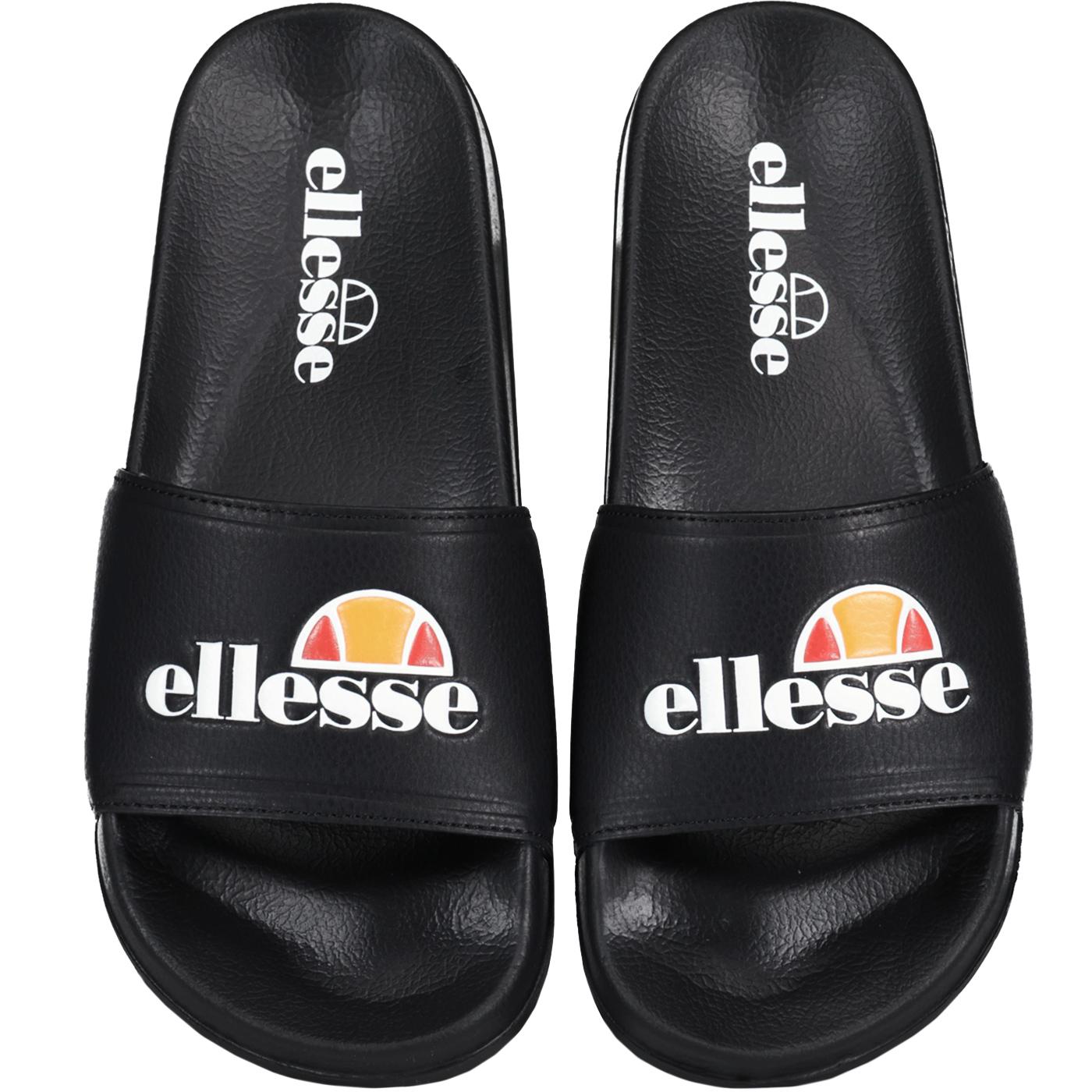 Filippo Ellesse Men's Retro Branded Sliders Black