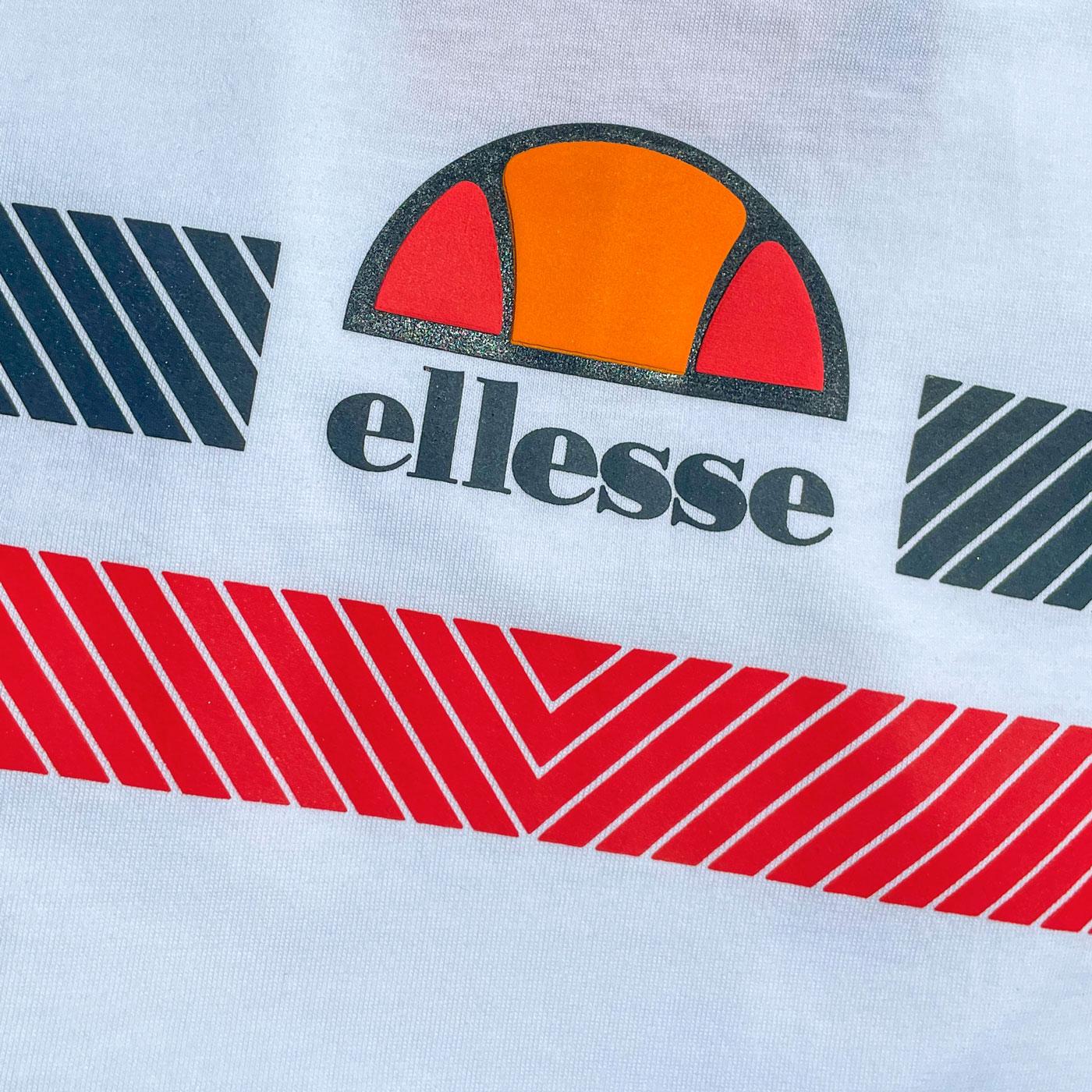 Ellesse Men's Diagonally Striped Logo T-Shirt (Size S) Blue/White/Red  Stripes