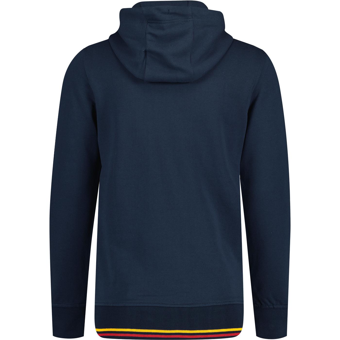 Ellesse Koda Retro 80s Striped Hem Jogging OH Hoody in Navy