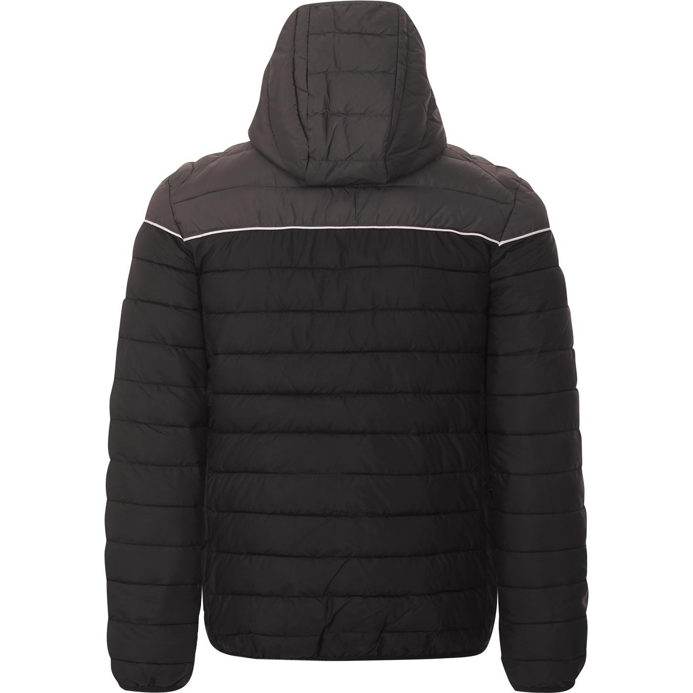 ELLESSE Lombardy 2 Retro Padded Ski Jacket in Black/Grey