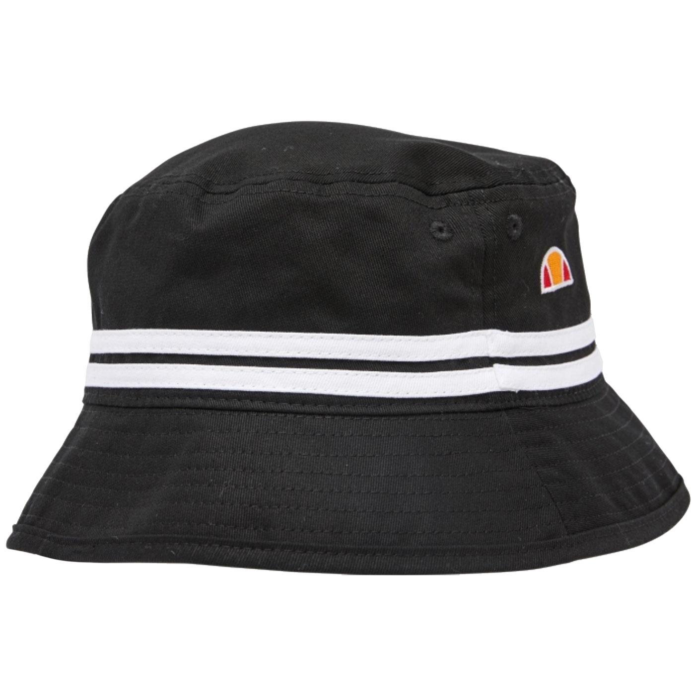 ELLESSE 'Lorenzo' Retro Britpop Striped Bucket Hat in Black