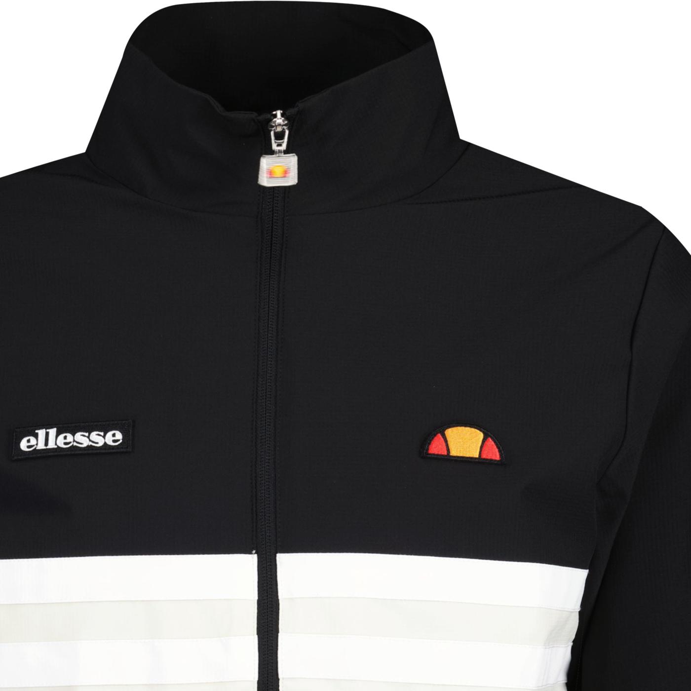 Ellesse Loselli Men's Retro Windbreaker Jacket Black Off White