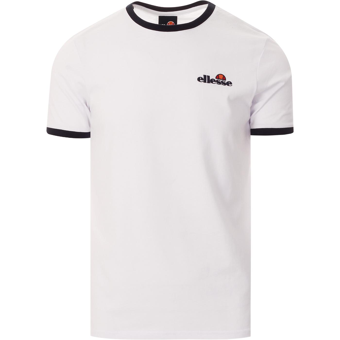 Meduno ELLESSE Retro Logo Ringer Tee (White/Navy)