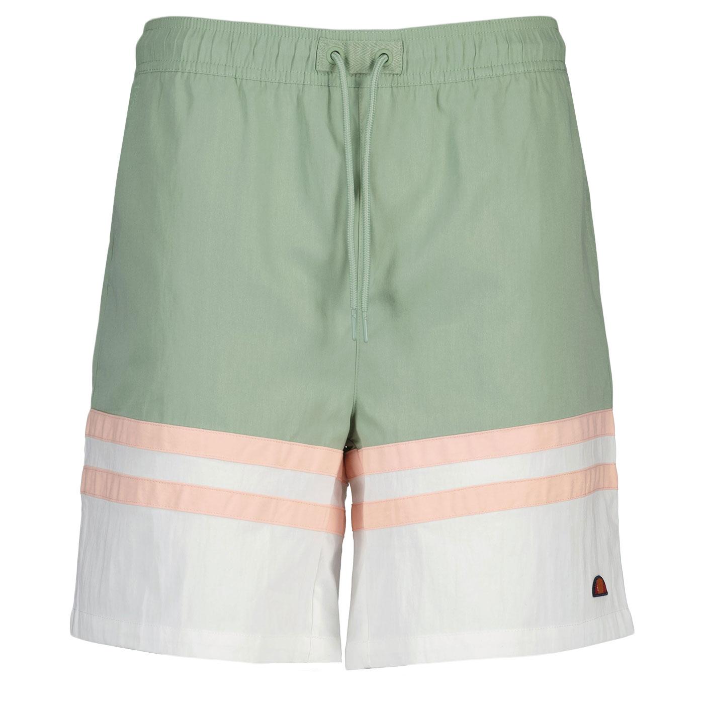 Metuli Ellesse Retro Colour Block Swim Short Green