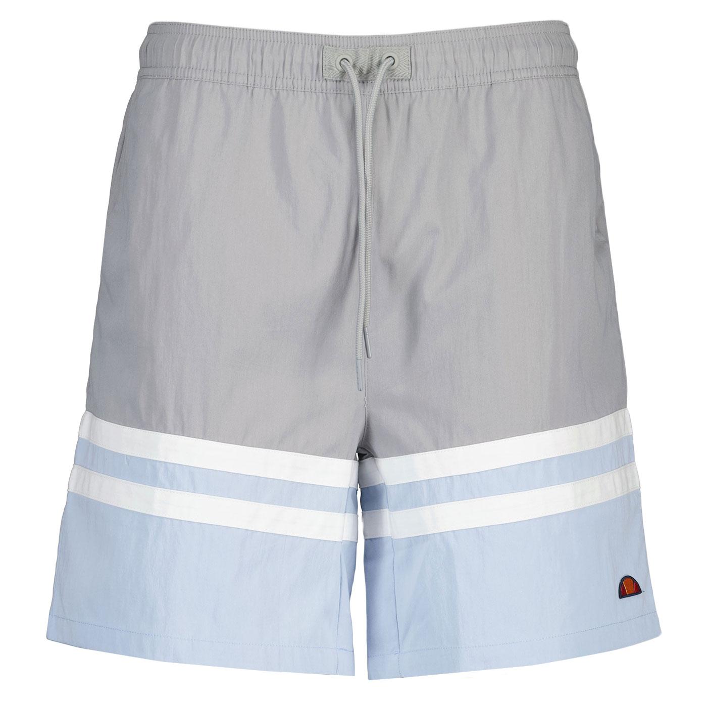Metuli Ellesse Retro Colour Block Swim Shorts Grey