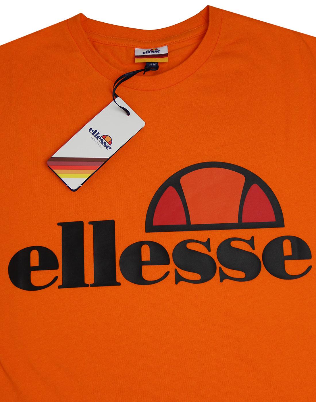 ELLESSE Prado Men's Retro 1980s Logo T-shirt in Orange