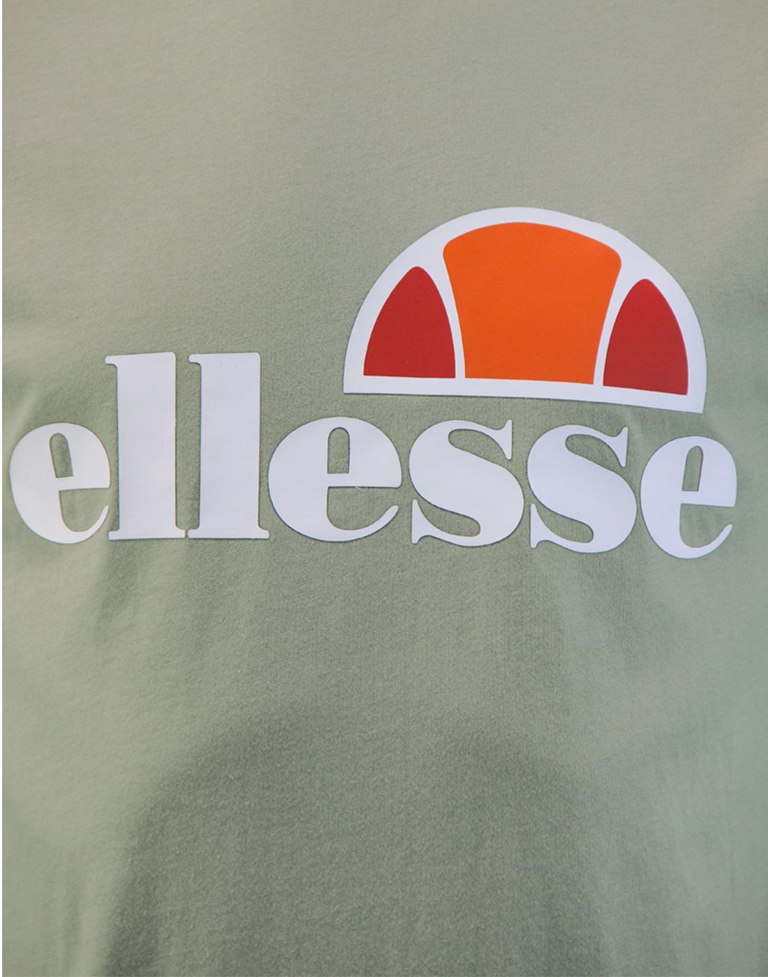 ELLESSE Prado Men's Retro 1980s Classic Logo T-shirt Seagrass