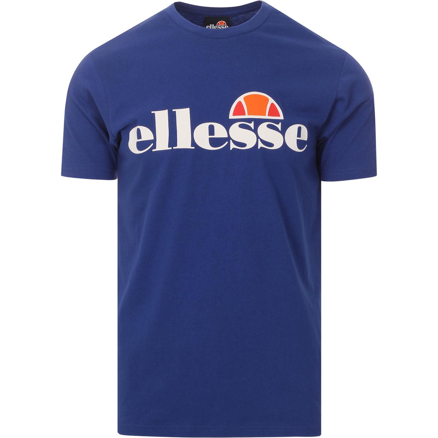 Prado ELLESSE Men's Retro 80s Logo Crew Tee (Blue)