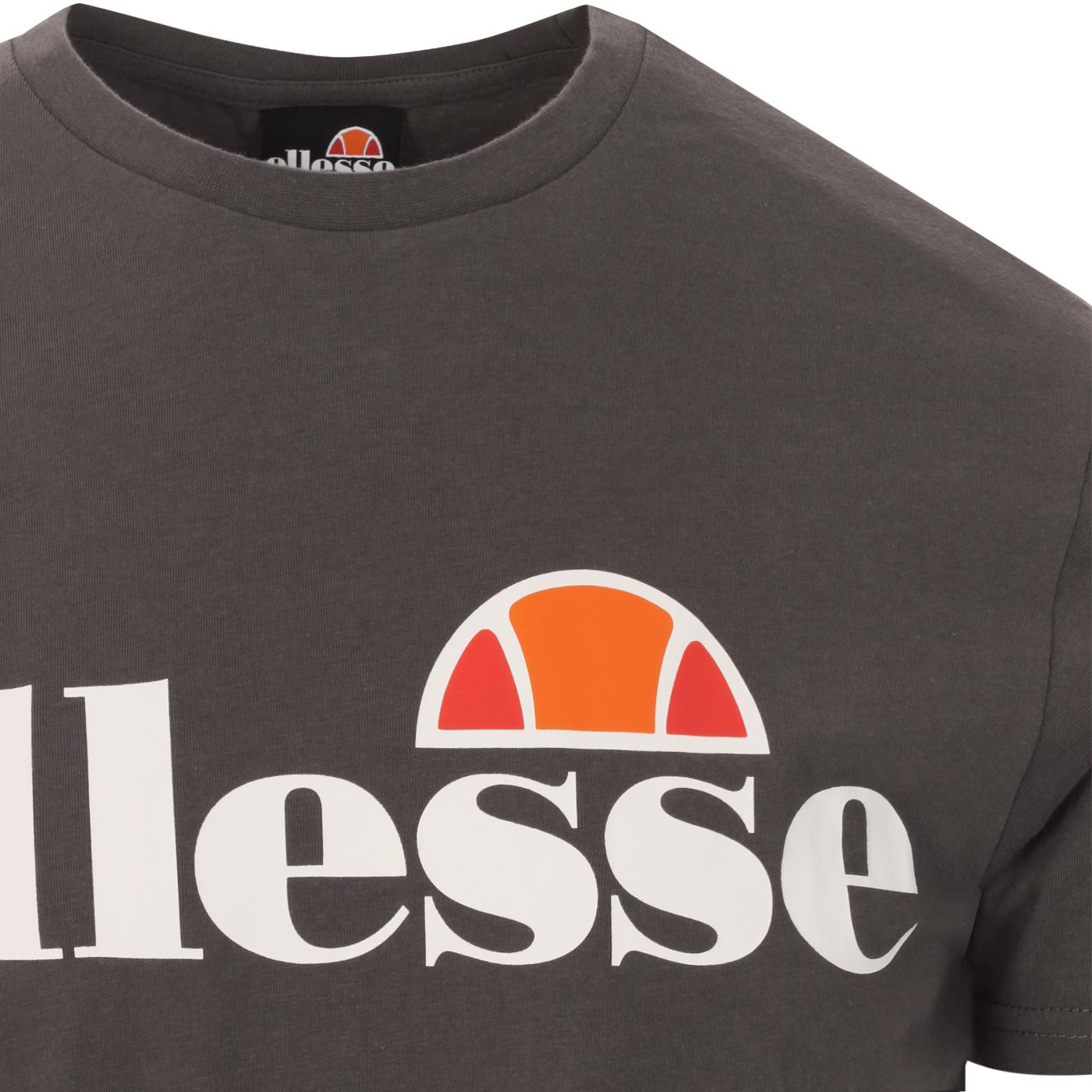 ELLESSE Prado Retro 1980s Logo Crew T-shirt in Dark Grey