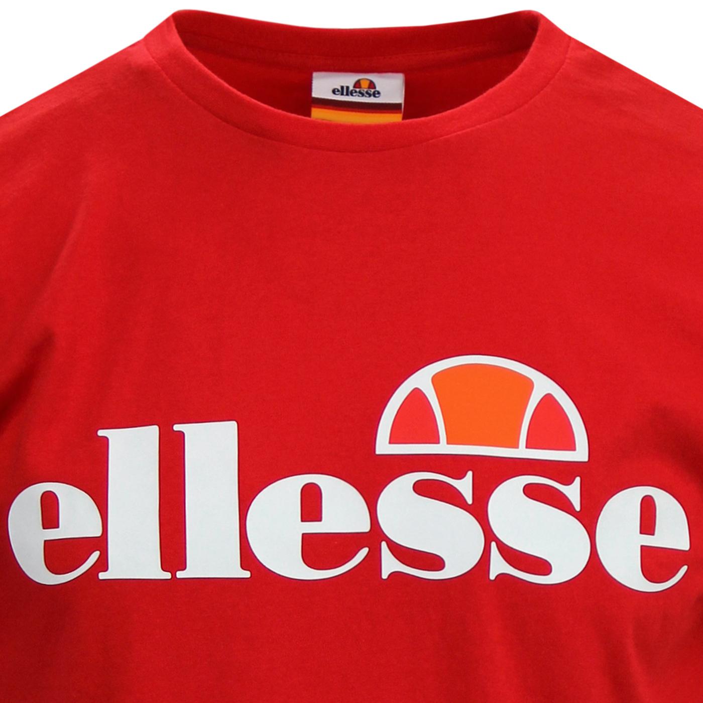 Ellesse Prado Mens Retoro Small Logo T Shirt In Red