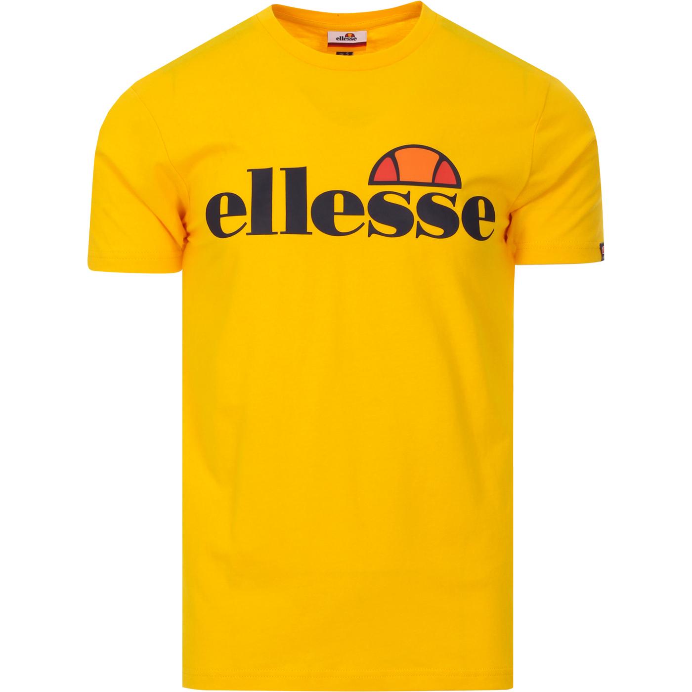 ELLESSE Prado Retro 1980s Logo Crew T-shirt in Yellow