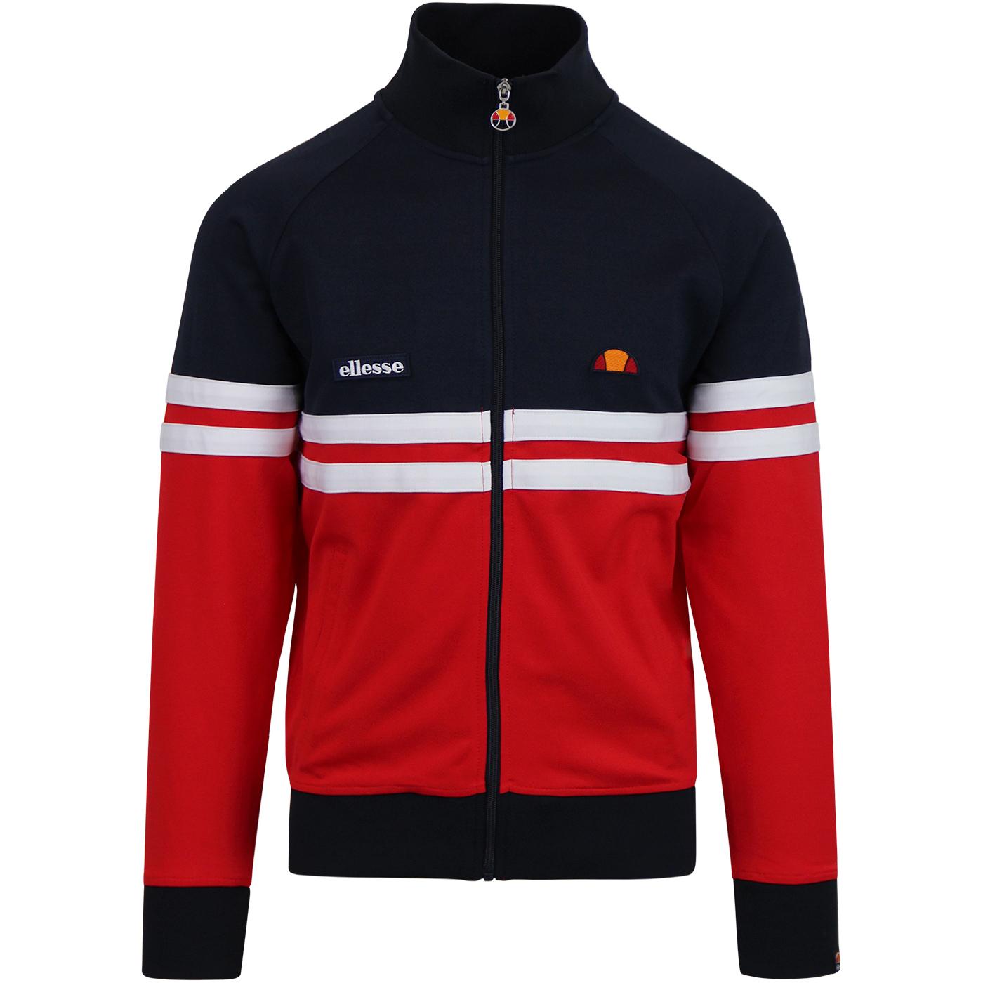 ELLESSE 'Rimini' Retro Eighties Casual Track Jacket in Red