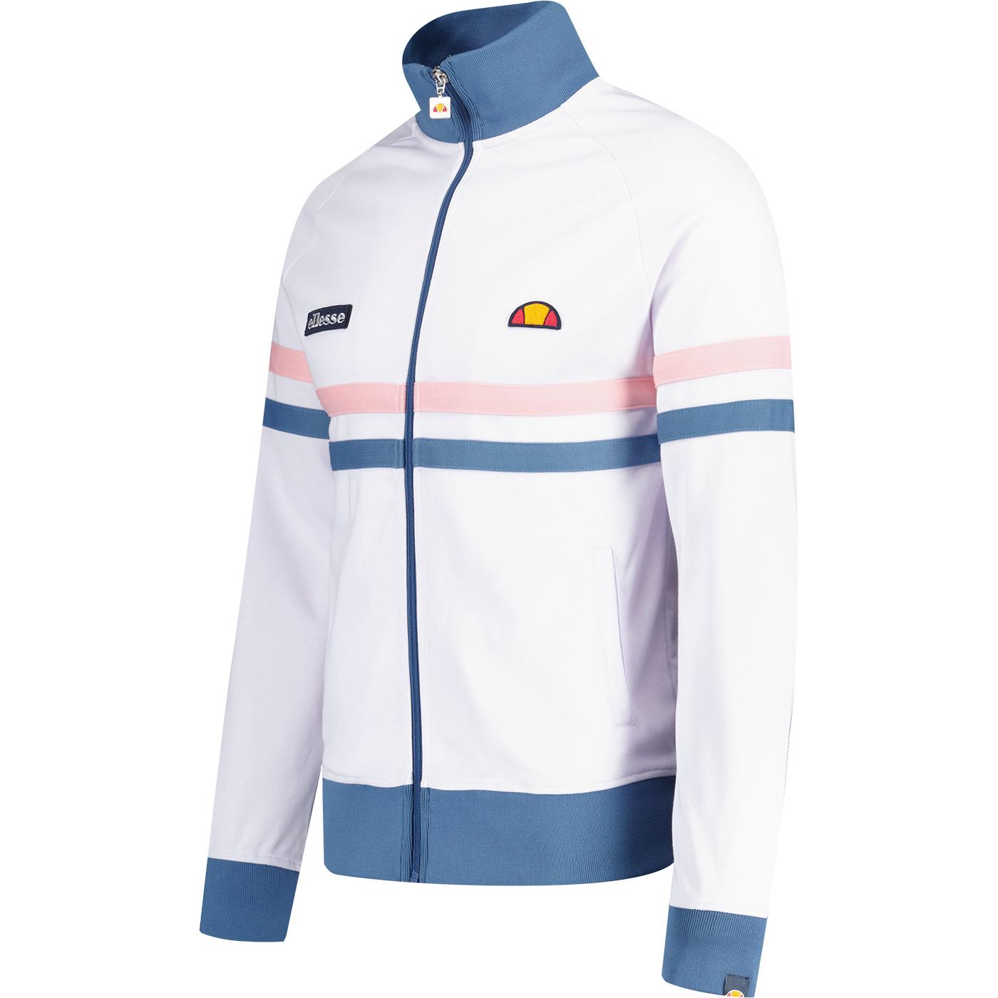 Ellesse Rimini Retro Casuals Track Jacket White/Dark Blue/Pink Ellesse Rimini Retro Casuals Track Jacket White/Dark Blue/Pink