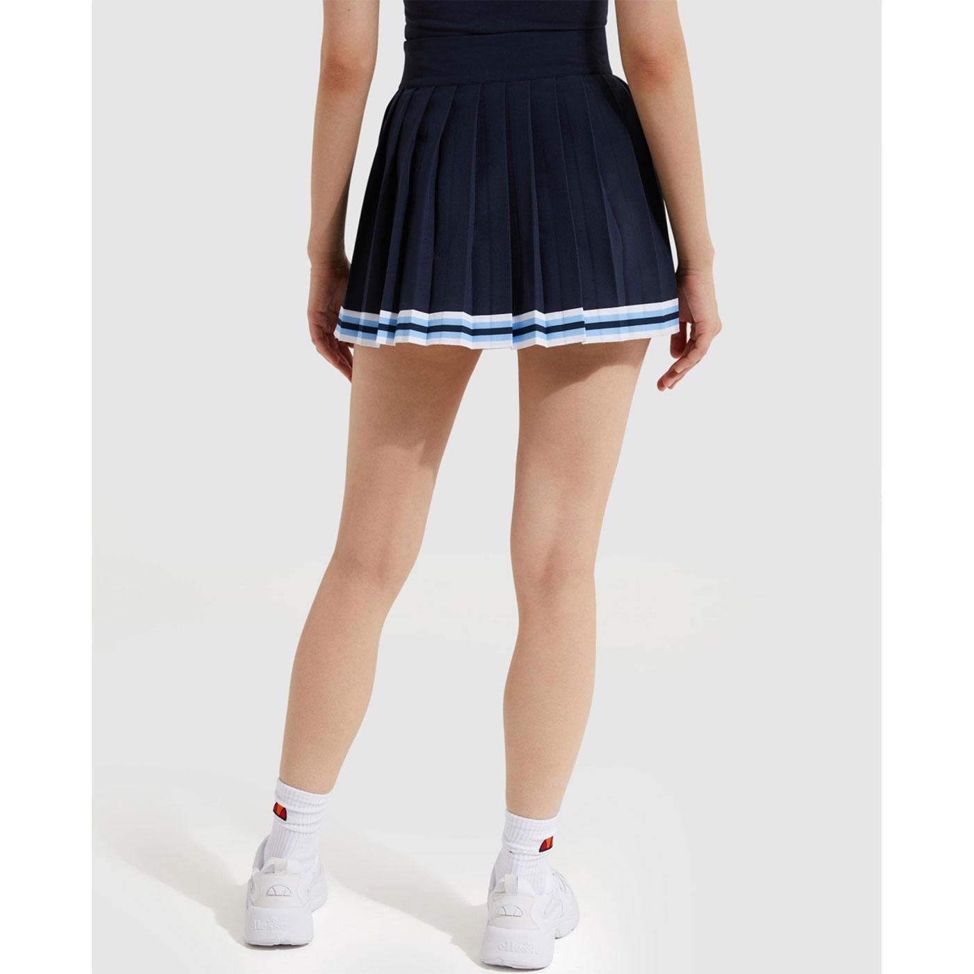 ELLESSE 'Skate' Retro Pleated Tennis Mini Skirt in Navy