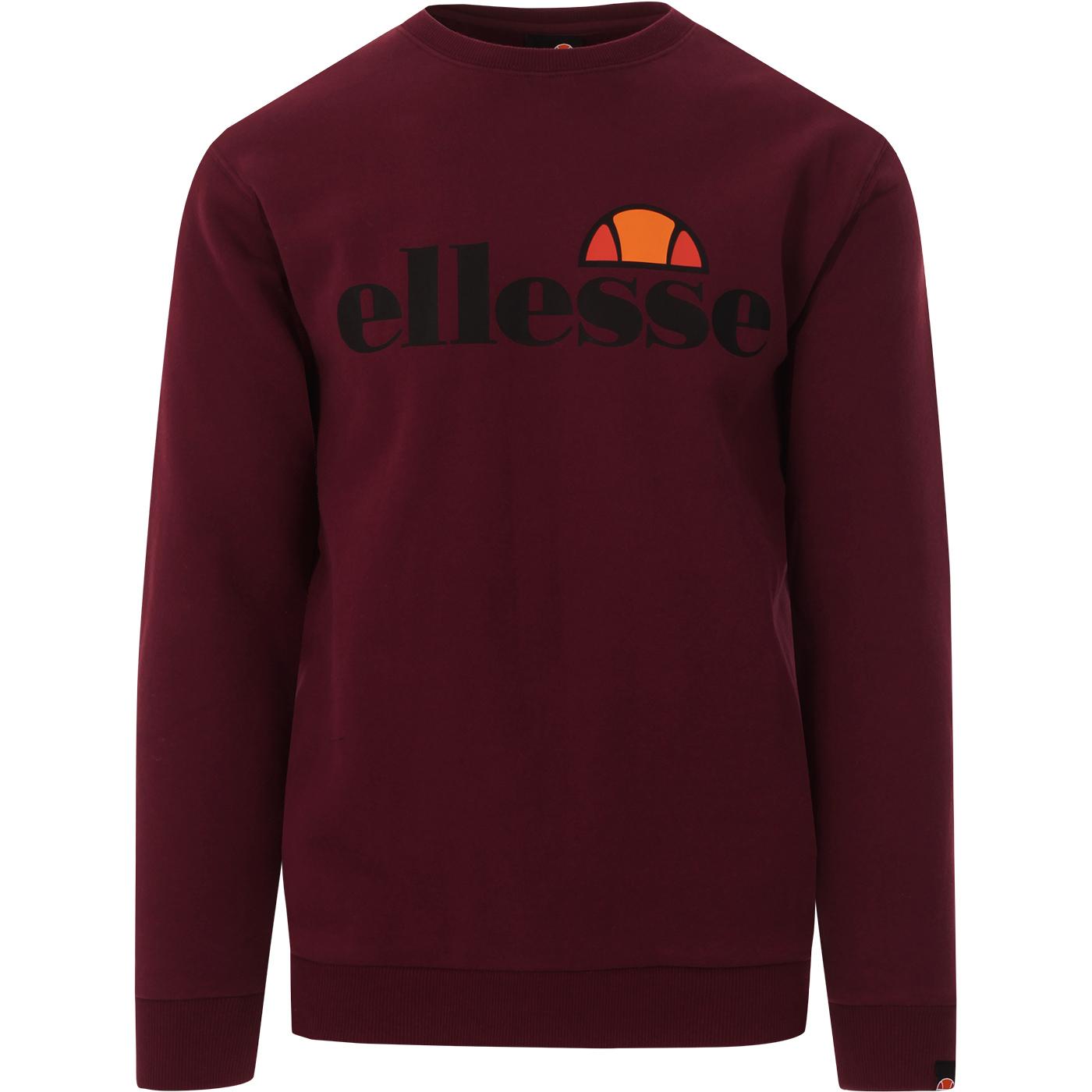 Succiso ELLESSE Retro 90s Logo Sweatshirt BURGUNDY