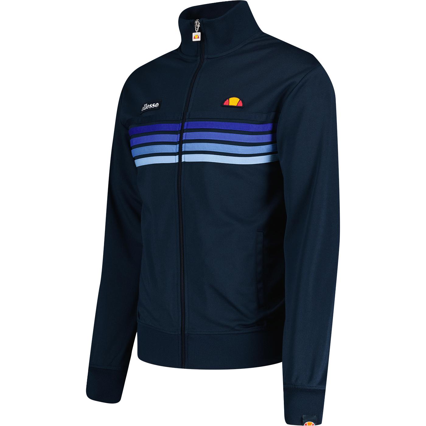 ELLESSE Vicenza Retro 80s Chest Stripe Track Top in Navy