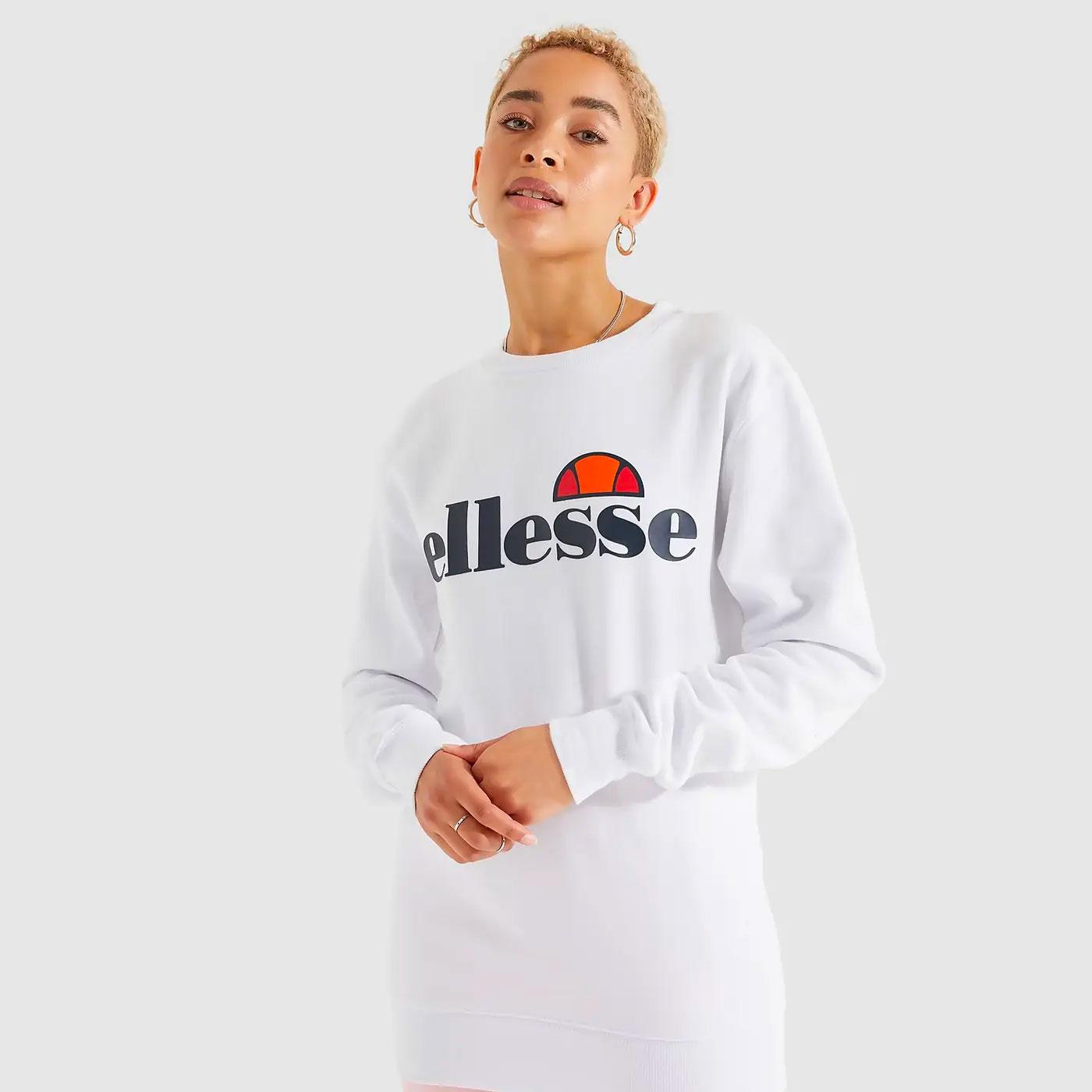 Ellesse Women's Agata Retro 80s Sweatshirt in White