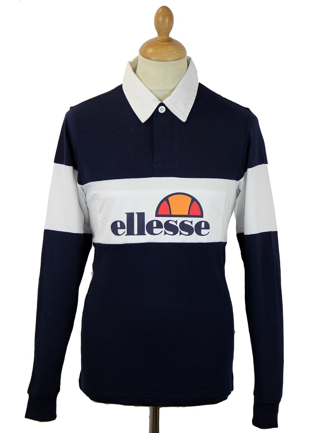Campari ELLESSE Retro 1980s Rugby Stripe L/S Polo