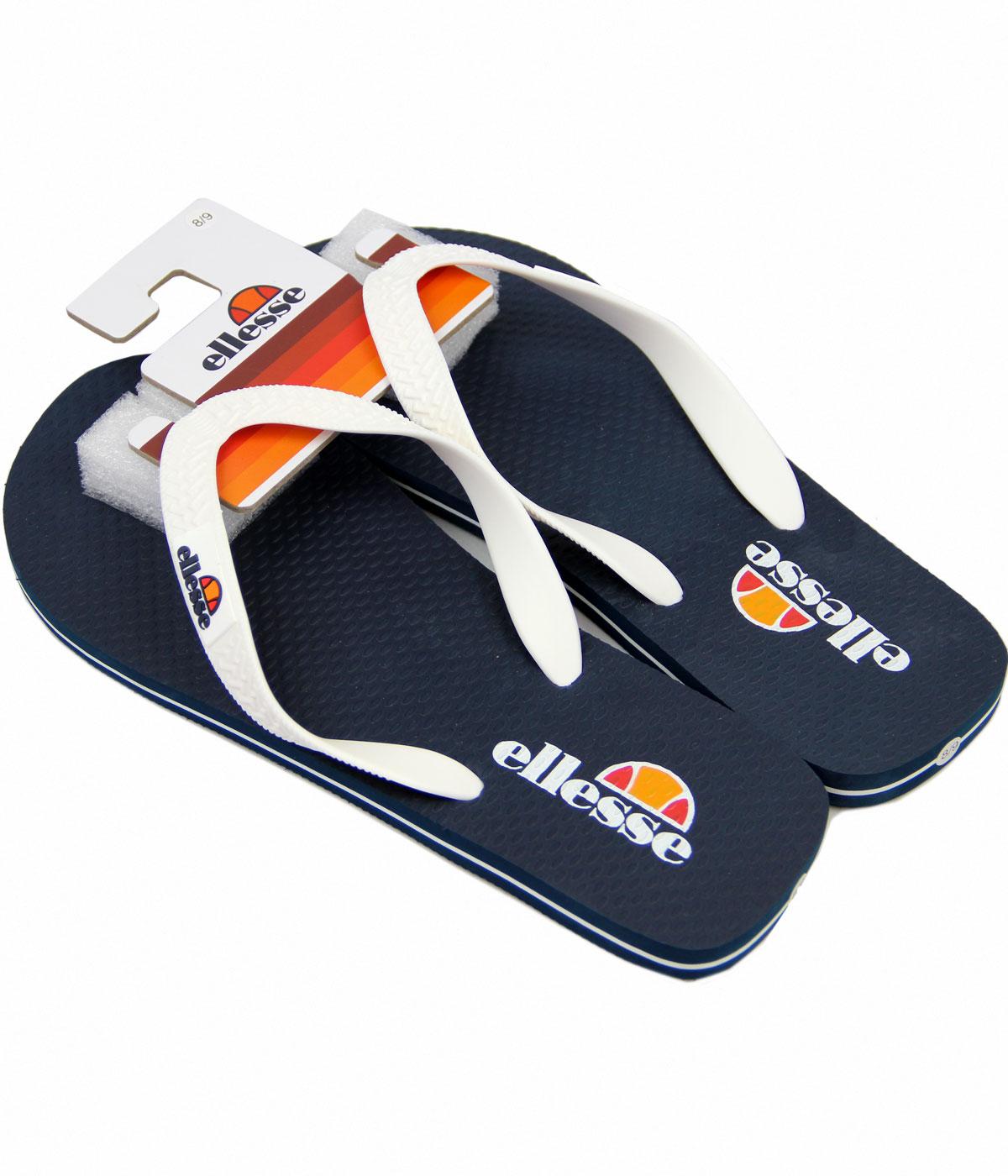 ELLESSE Pisa Retro 1980s Classic Logo Summer Flip Flops in Navy