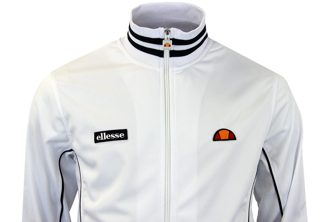 ELLESSE Milan 2 Retro 70s Funnel Neck Track Jacket in White