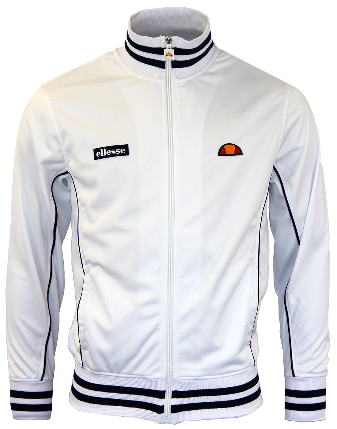 ELLESSE Milan 2 Retro 70s Funnel Neck Track Jacket in White