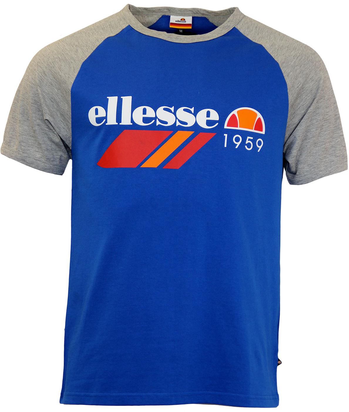 ELLESSE Dante Retro 70s Vintage T-Shirt In Turkish Sea