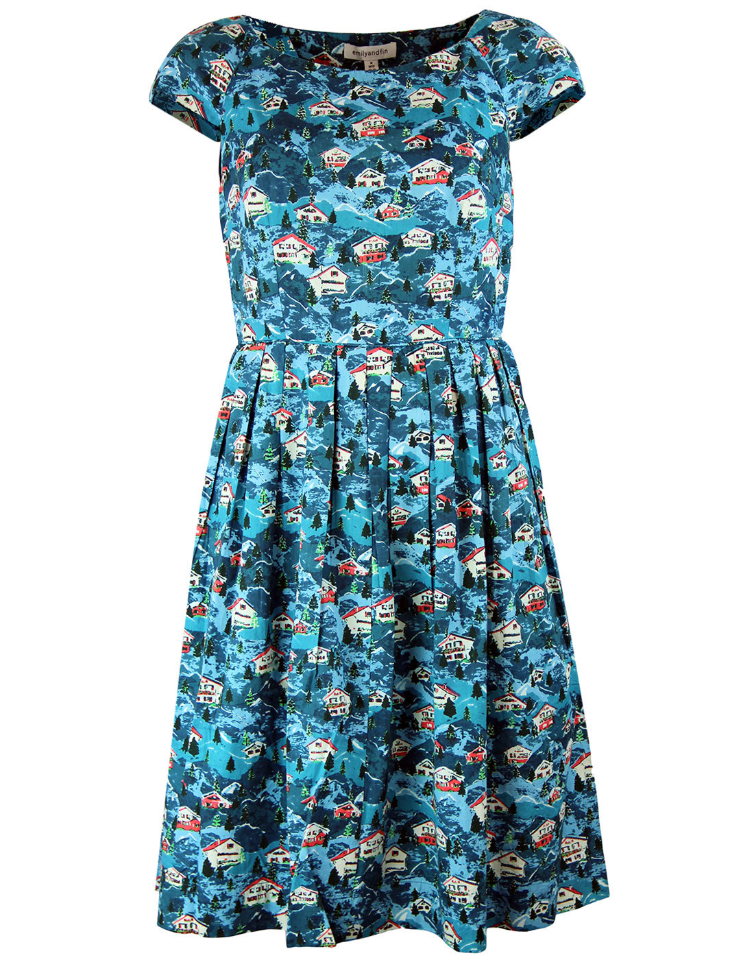 Claudia EMILY AND FIN Retro 50s Swiss Chalet Dress