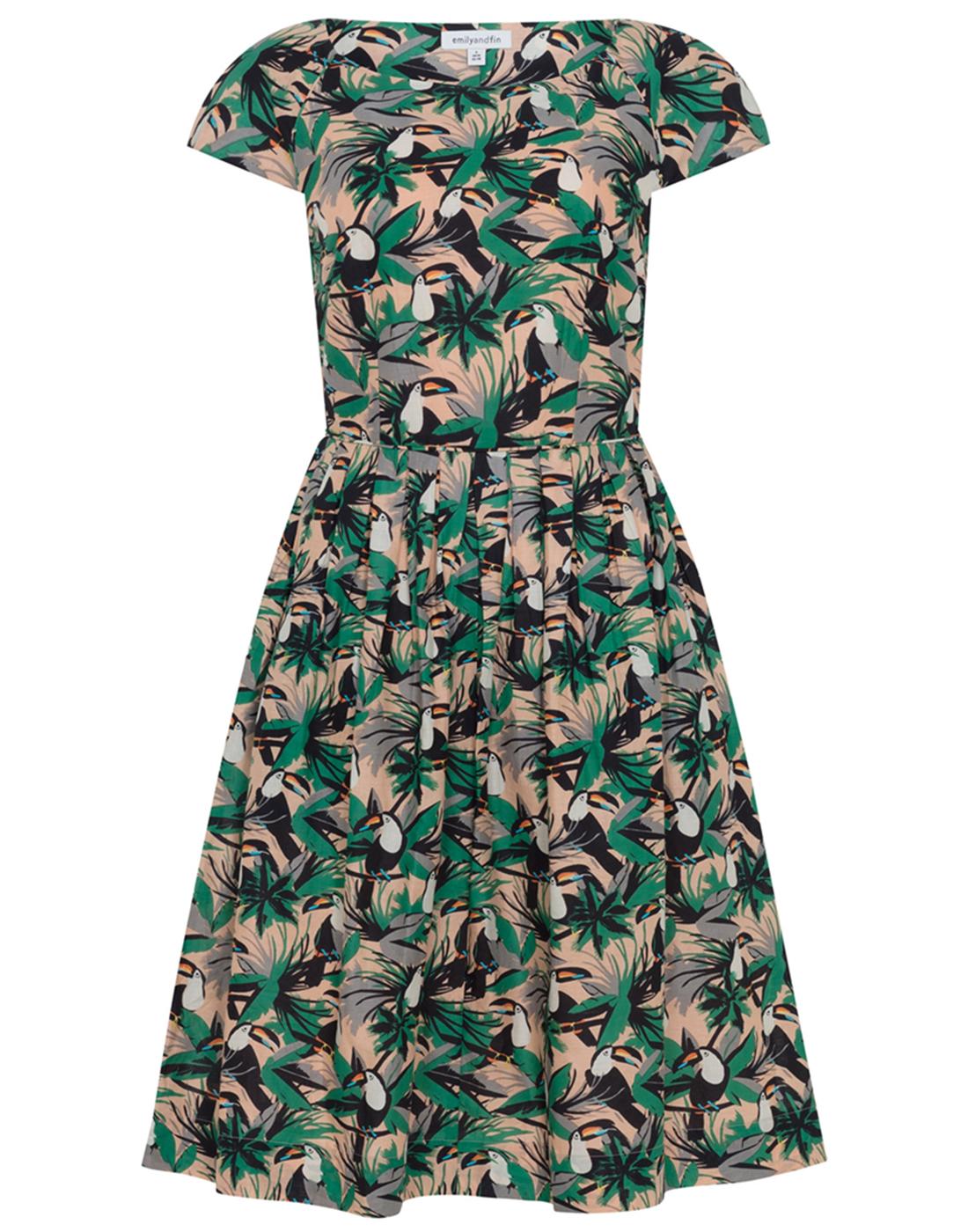 EMILY AND FIN Claudia Retro Toucans Summer Dress