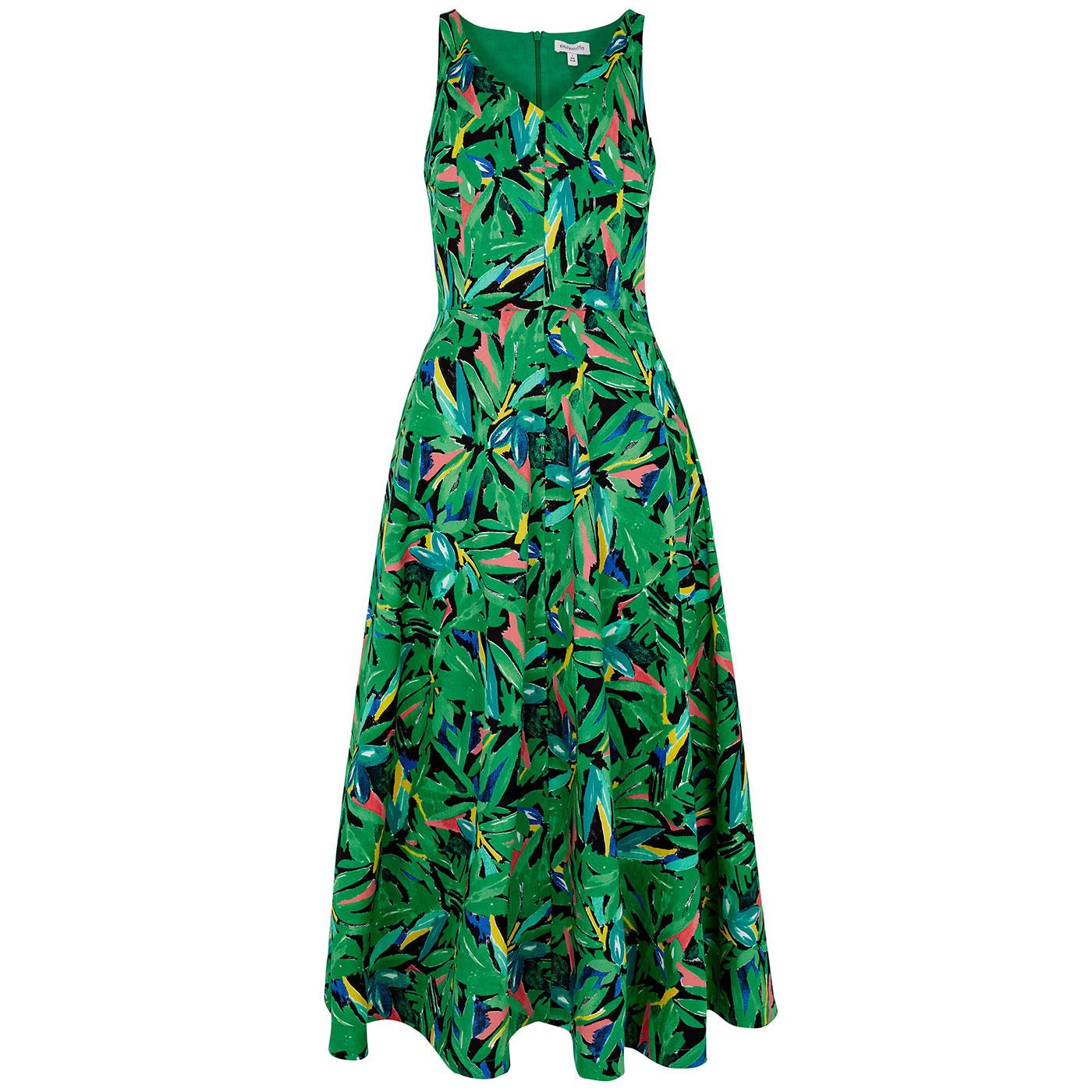 EMILY & FIN Margot Hothouse Palms Tropical Print Midi Dress