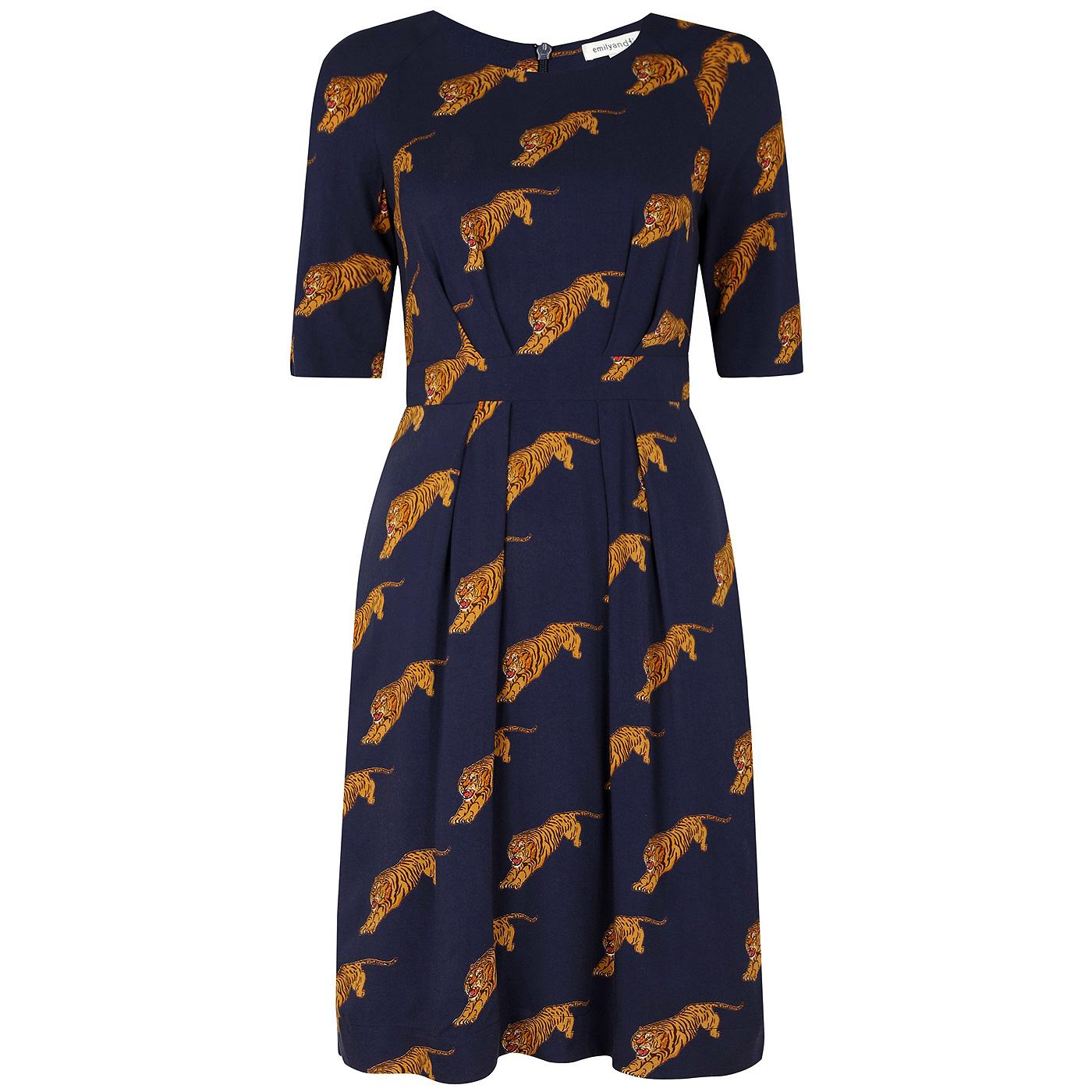 Hattie EMILY AND FIN Vintage Tigers Print Dress