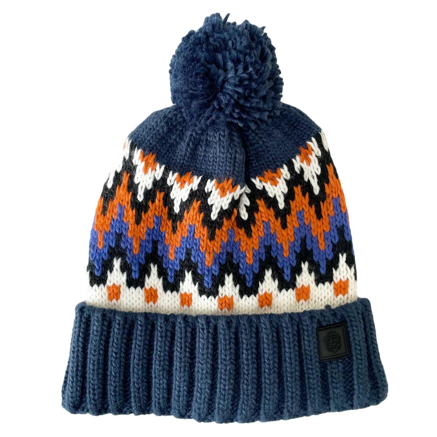 Alpine Failsworth Patterned Knit Pom-Pom Beanie P