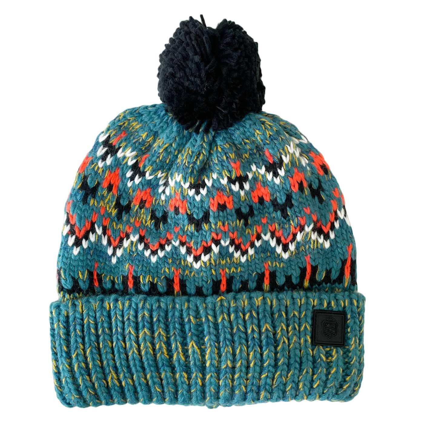 Arctic Failsworth Patterned Knit Pom-Pom Beanie B