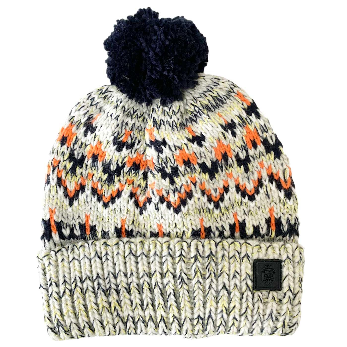 Arctic Failsworth Patterned Knit Pom-Pom Beanie B