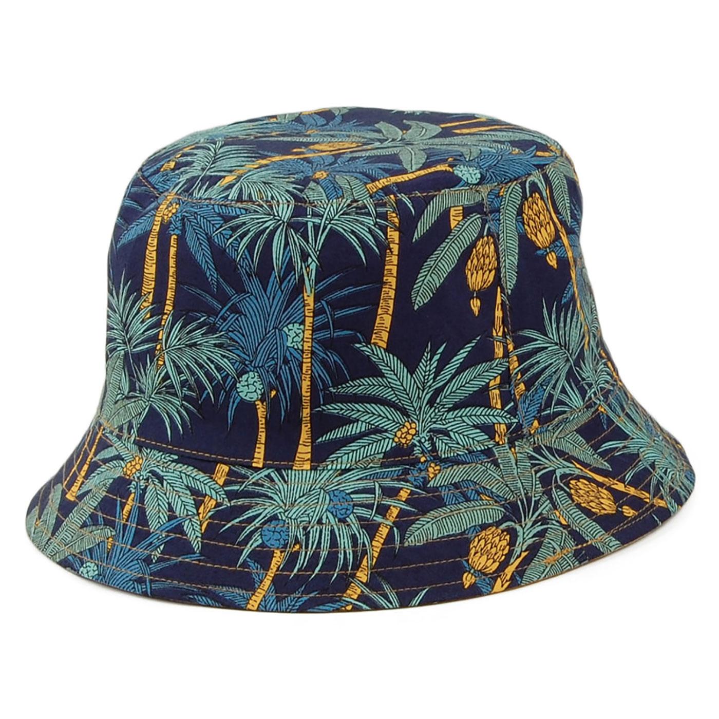 FAILSWORTH Retro Reversible Britpop Bucket Hat in Mustard