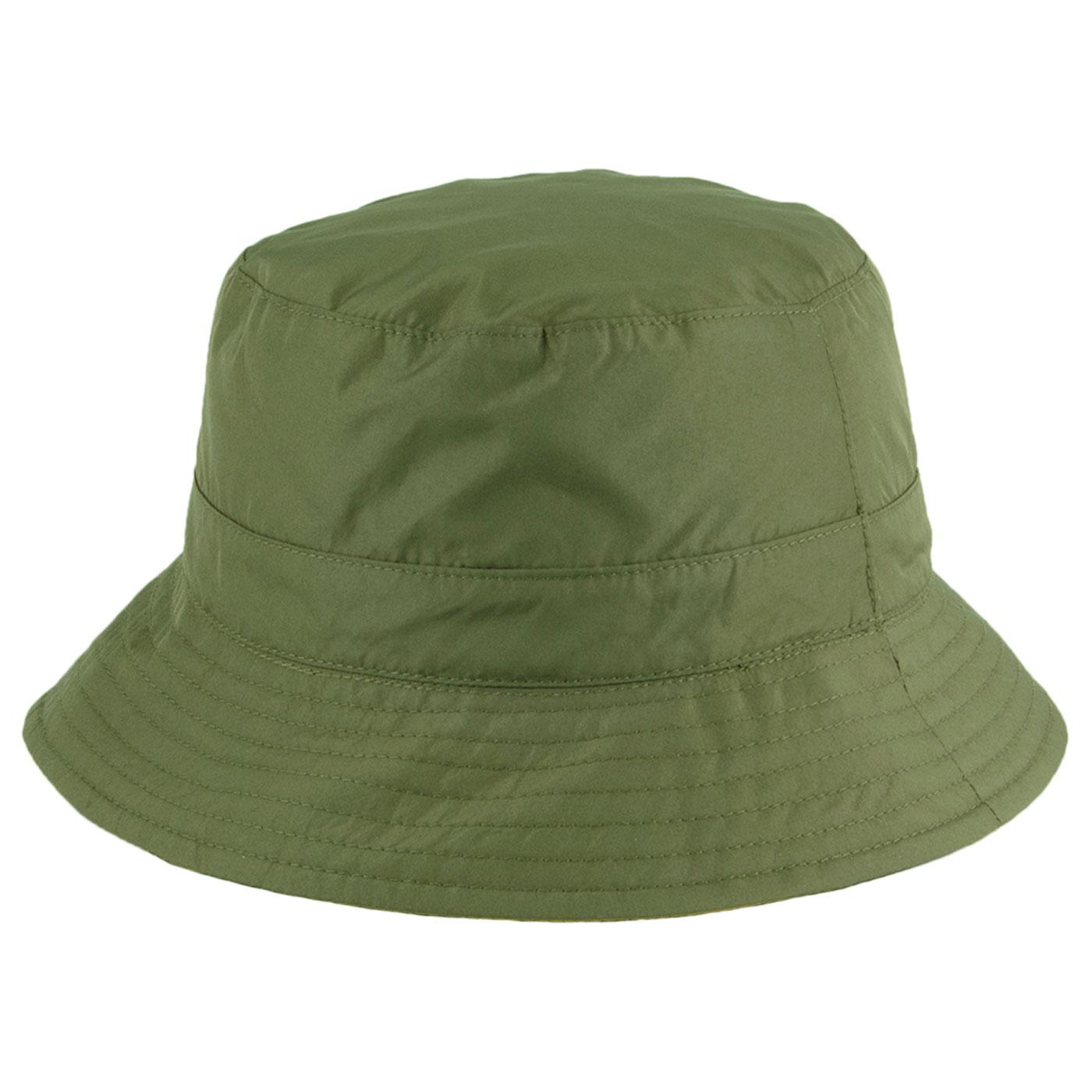 FAILSWORTH Showerproof Reversible Bucket Hat Olive/Lace