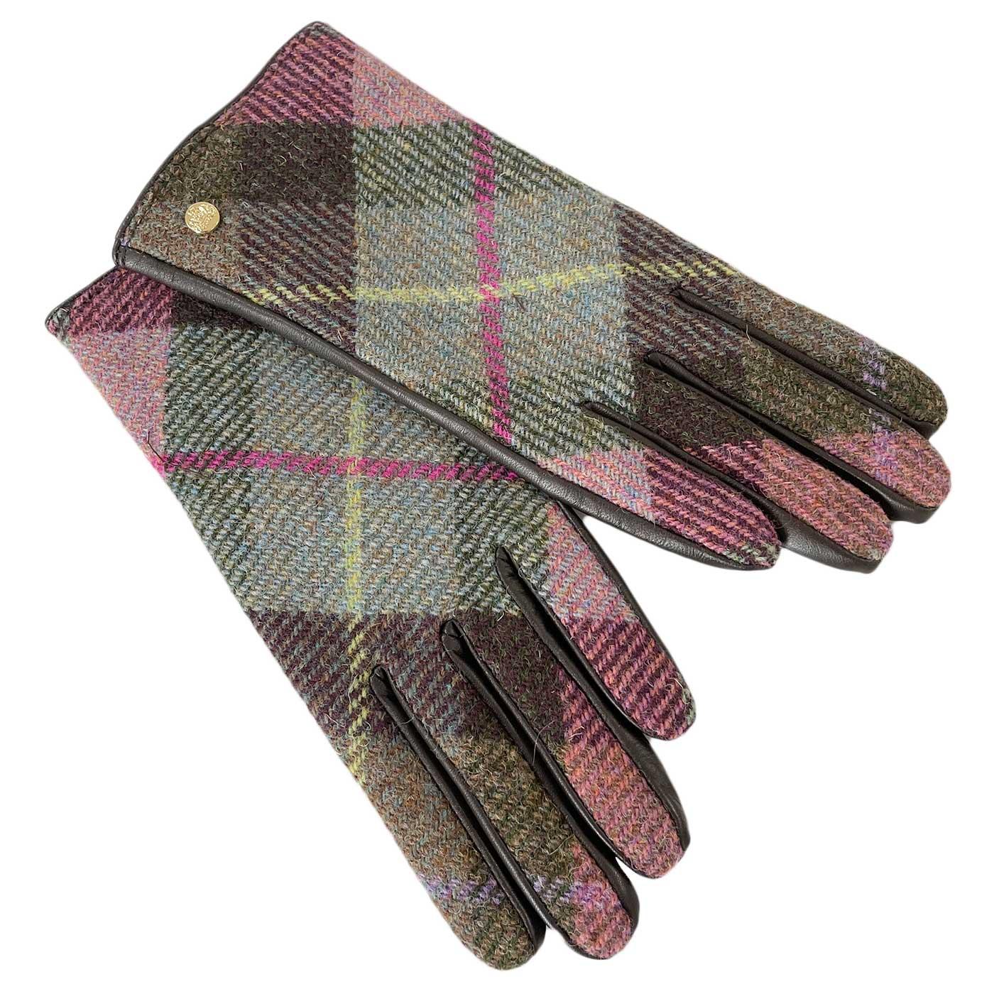 Harriet Failsworth Harris Tweed & Leather Gloves B