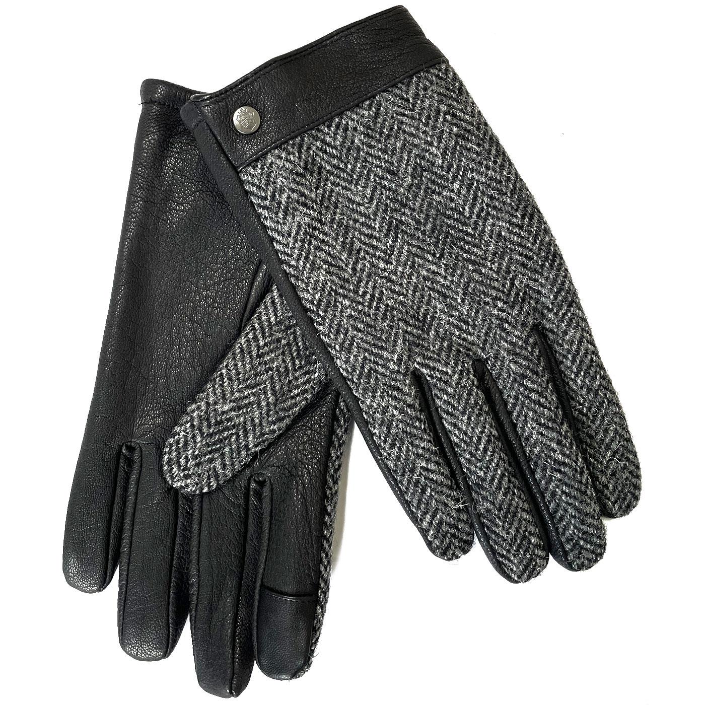 Lundale Failsworth Harris Tweed & Leather Gloves G