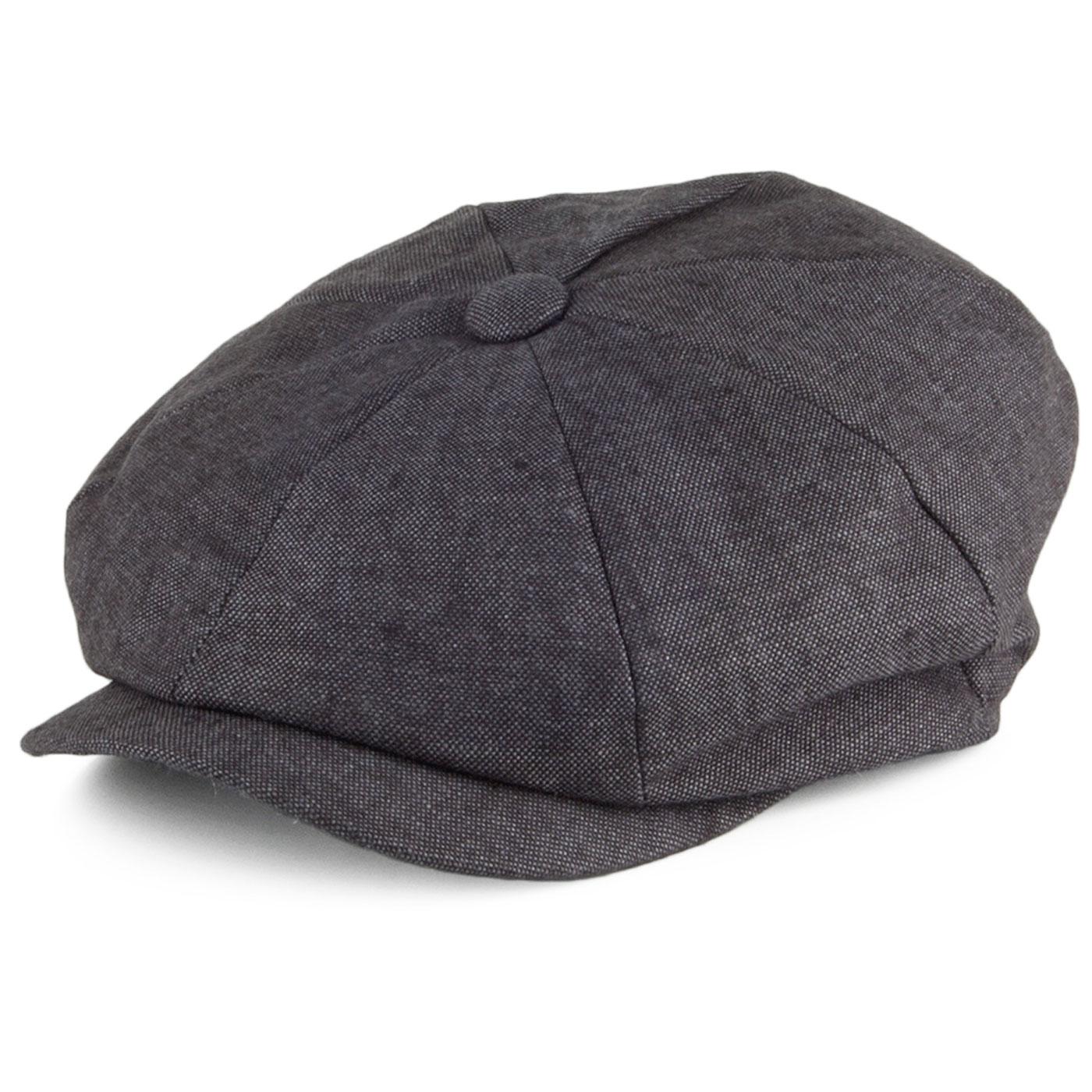 FAILSWORTH Retro Irish Linen Gatsby Hat (Charcoal)