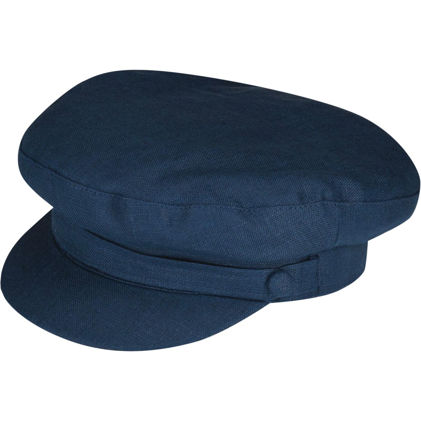 FAILSWORTH 60s Mod Irish Linen Beatle Hat (Marine)